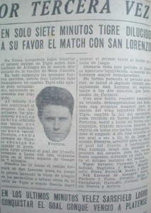 La tarde que todo cambió. Bernabé Ferreyra le convirtió tres goles a San Lorenzo, dando vuelta el partido él solo. Para la historia. 