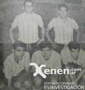 14 de febrero de 1966. Amistoso ante Sparta Praga. La delantera racinguista: Vicente, Parenti, Cárdenas, Martinoli y J.J Rodríguez.